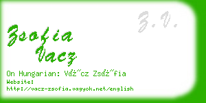 zsofia vacz business card